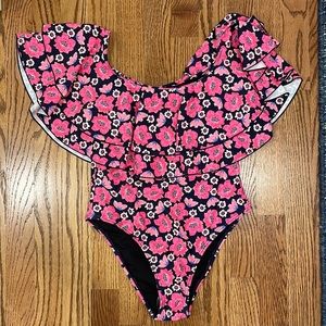 Flower print one piece swimsuit- infamous swim